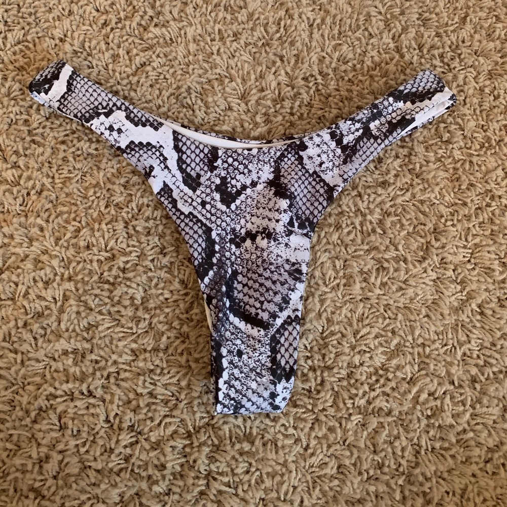 Snakeskin bikini bottoms